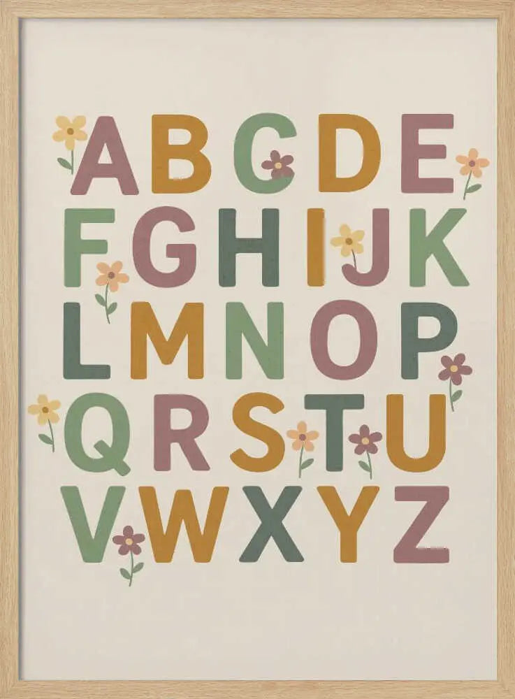Floral Alphabet Joy Treechild