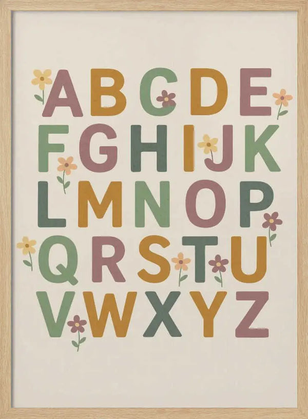 Floral Alphabet Joy Treechild