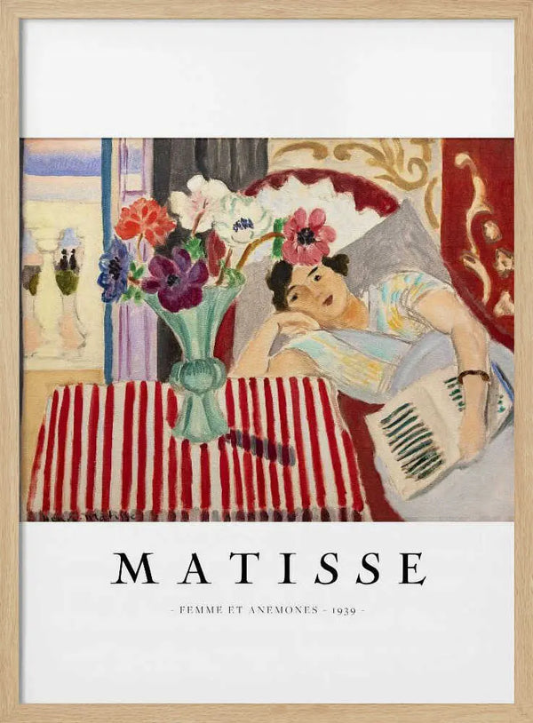 Femme Et Anémones Henri Matisse