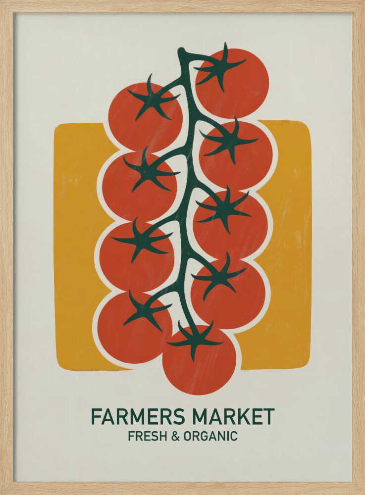 Fresh Farmers Market Tomatoes Art Print UK — Botanical Fresh Wall Art — Kitchen — Wall It All Prints