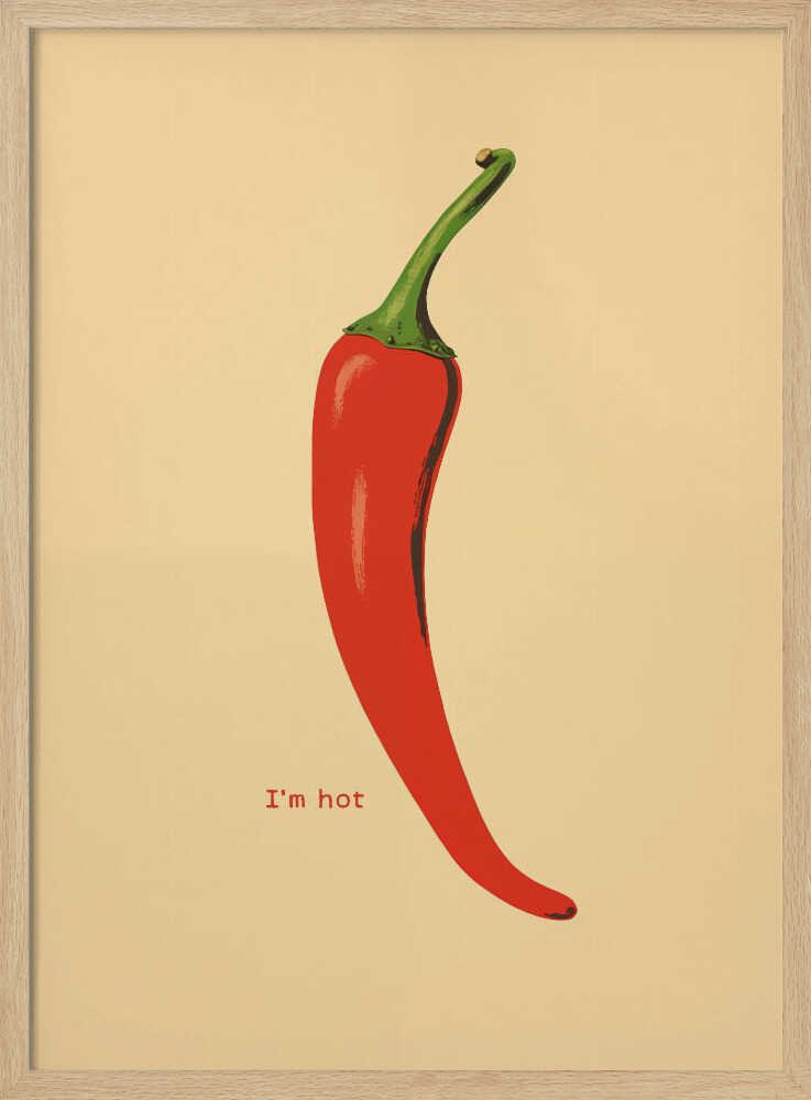 Hot Red Chili Art Print UK — Abstract Vibrant Wall Art — Kitchen — Wall It All Prints