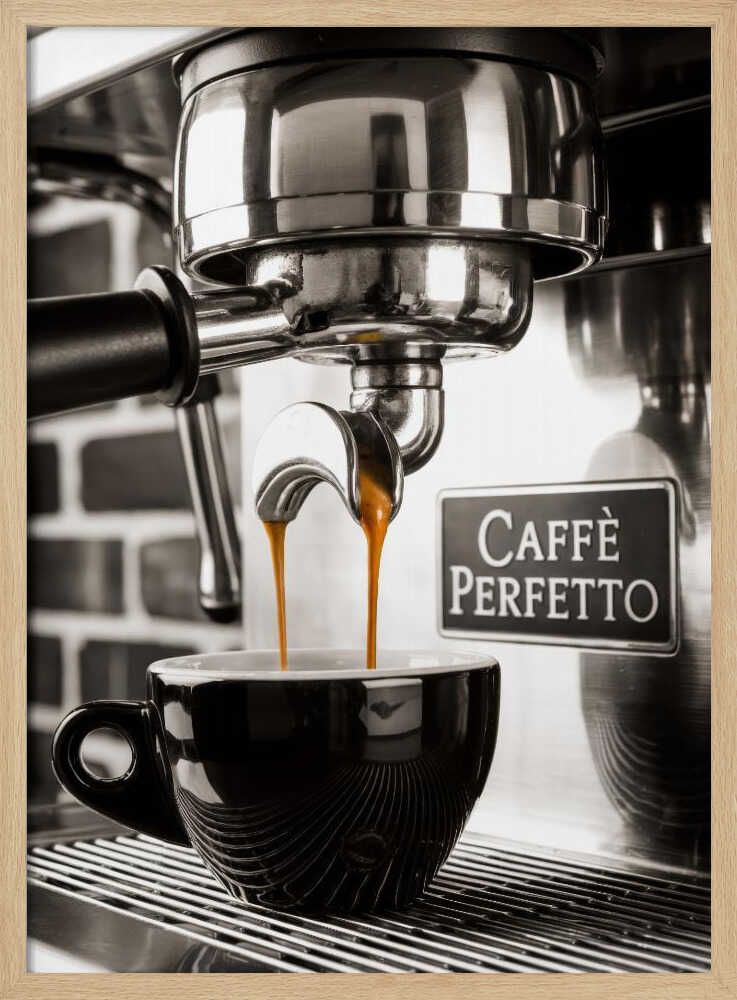 Perfect Espresso Moment Art Print UK — Dark Moody Dark Wall Art — Kitchen — Wall It All Prints