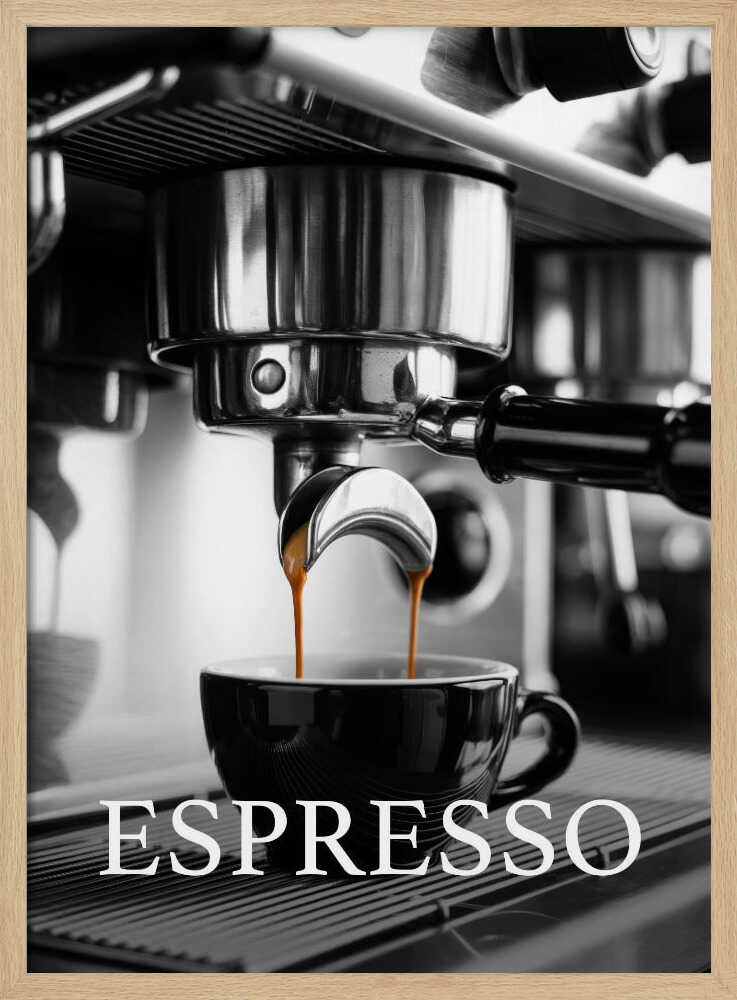Fresh Espresso Coffee Art Print UK — Dark Moody Dark Wall Art — Kitchen — Wall It All Prints