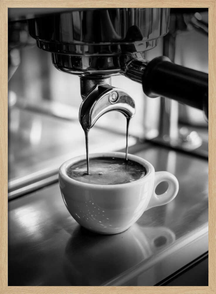 Perfect Espresso Shot Art Print UK — Dark Moody Dark Wall Art — Kitchen — Wall It All Prints