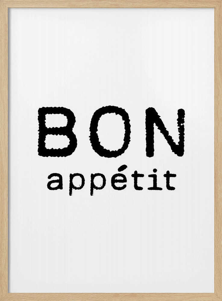 Bon Appetit Kitchen Typography Art Print UK — Abstract Dark Wall Art — Kitchen — Wall It All Prints