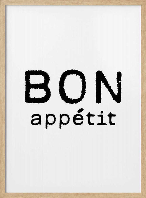 Bon Appetit Kitchen Typography Art Print UK — Abstract Dark Wall Art — Kitchen — Wall It All Prints