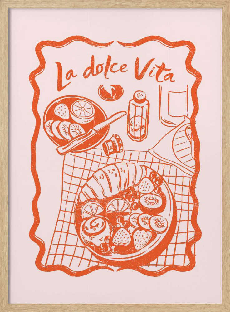 La Dolce Vita Breakfast Art Print UK — Food Fresh Wall Art — Kitchen — Wall It All Prints