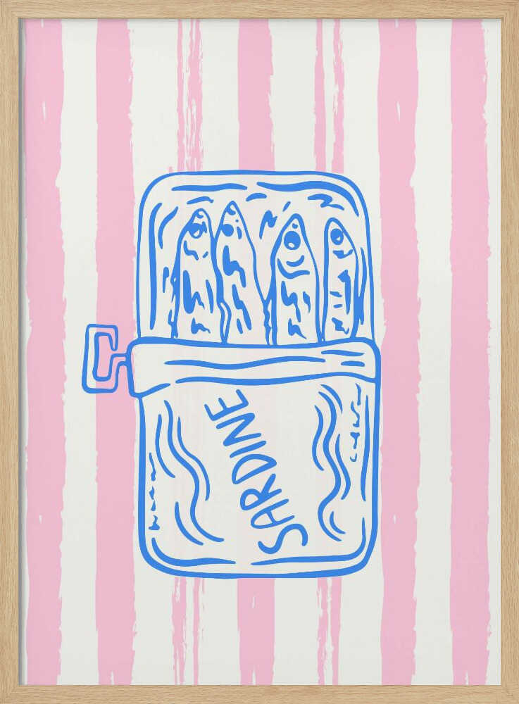 Sardines In A Can Art Print UK — Landscape Vibrant Wall Art — Kitchen — Wall It All Prints
