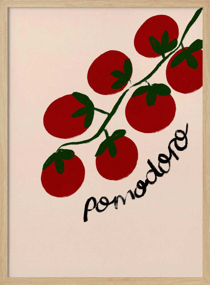 Italian Pomodoro Tomatoes Art Print UK — Botanical Minimal Wall Art — Kitchen — Wall It All Prints