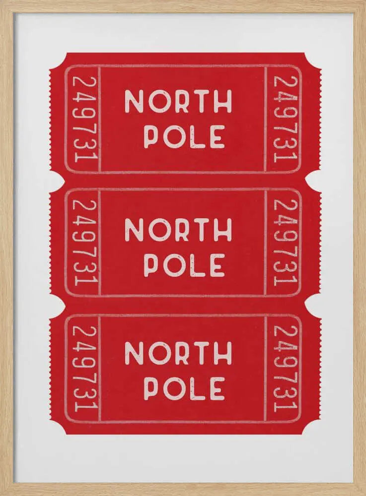 North Pole Christmas Tickets Jolly and Dash