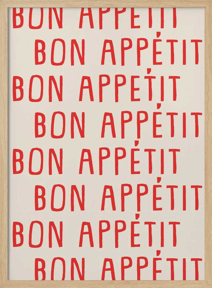 Bon Appetit Kitchen Charm Art Print UK — Abstract Minimal Wall Art — Kitchen — Wall It All Prints