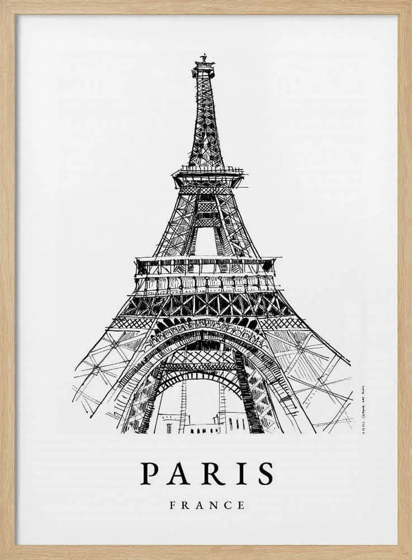 Eiffel Tower Paris Sketch Awol Art Alex