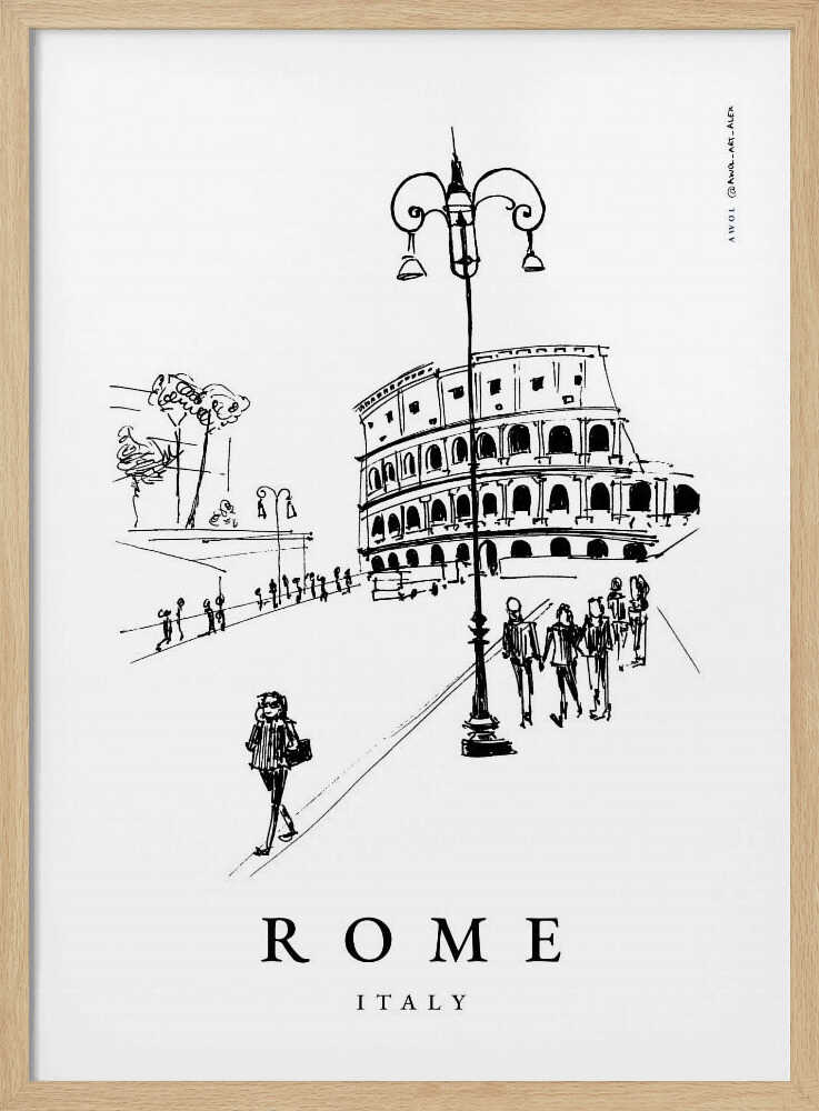 Historic Rome Drawing Awol Art Alex