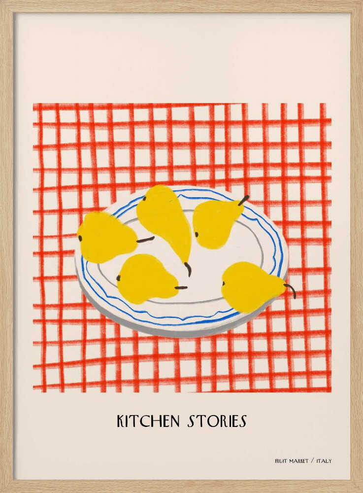 Juicypears Art Print UK — Food Vibrant Wall Art — Kitchen — Wall It All Prints