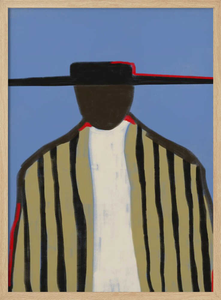 Bold Hat and Stripes New Mexico Style Art Print UK — Abstract Vibrant Wall Art — Bedroom — Wall It All Prints