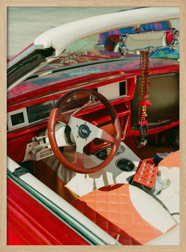 Custom Lowrider Interior Art Print UK — Portrait Elegant Wall Art — Living Room — Wall It All Prints