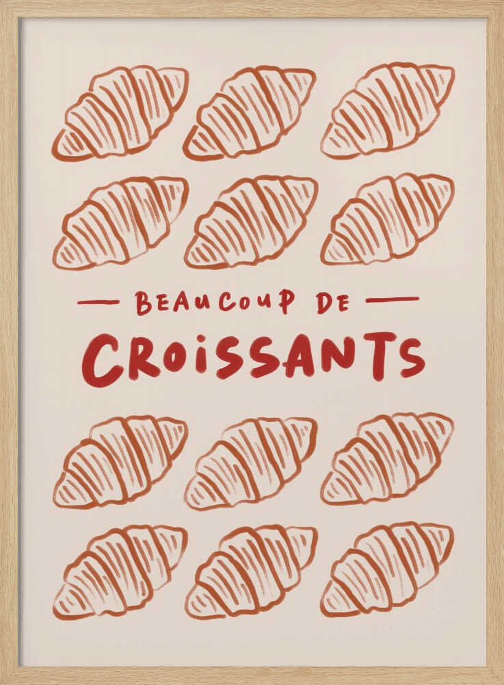 Beaucoup De Croissants Art Print UK — Abstract Minimal Wall Art — Kitchen — Wall It All Prints