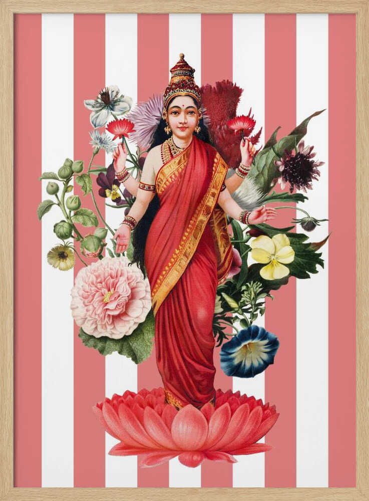 Goddess Lakshmi Floral Marja van den Hurk