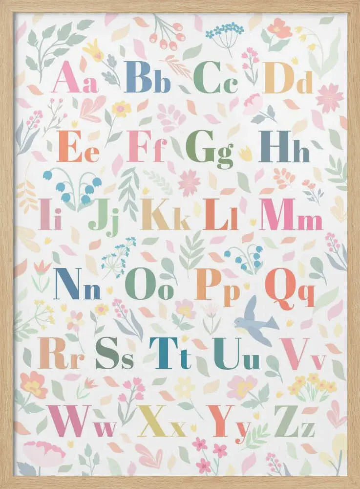 Pastel Floral Alphabet Sarah Manovski