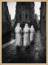 Nuns Walking Venice Street Art Print UK — Dark Moody Calm Wall Art — Living Room — Wall It All Prints