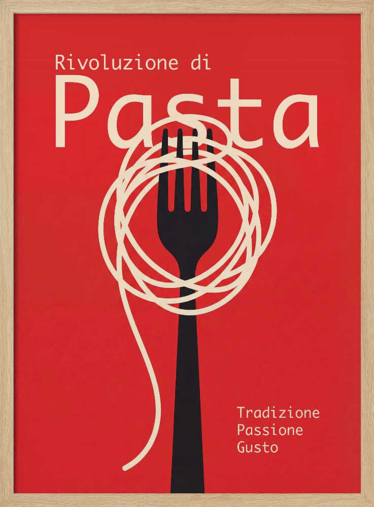 Italian Pasta Revolution Art Print UK — Abstract Vibrant Wall Art — Kitchen — Wall It All Prints