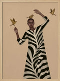 Graceful Woman and Birds