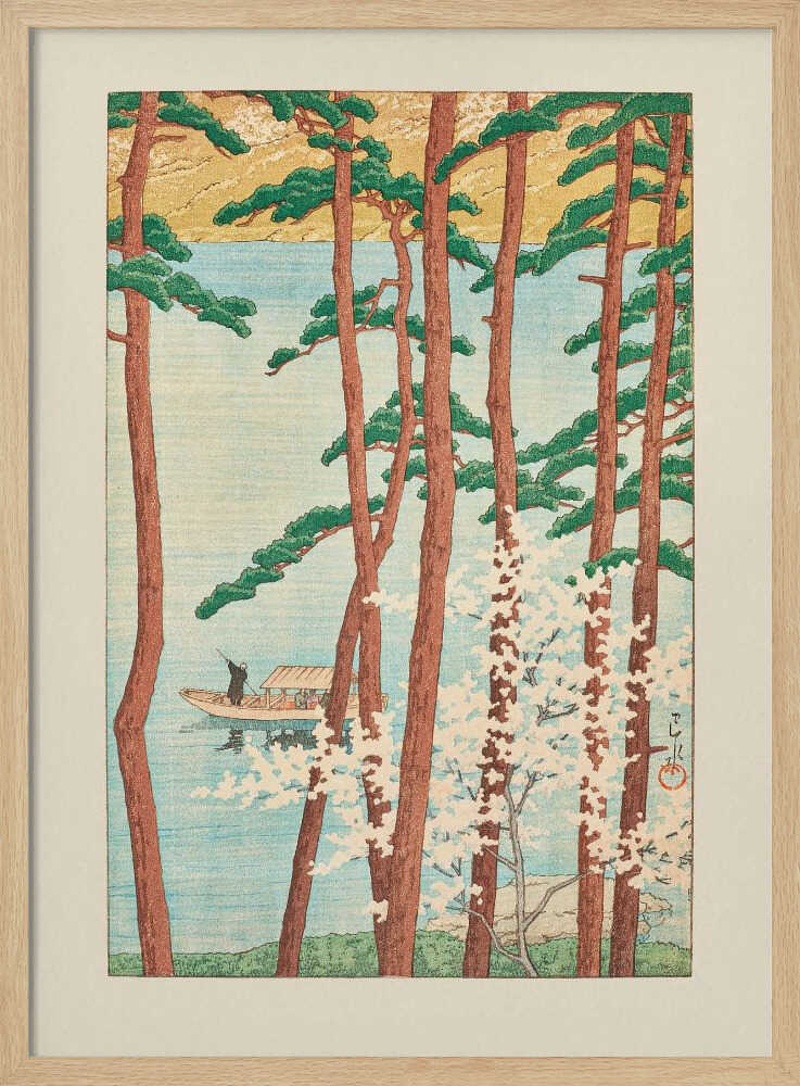 Haru No Arashiyama (spring In Arashiyama) (1934) Art Print UK — Japanese Vibrant Wall Art — Living Room — Wall It All Prints