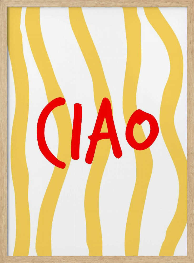 Ciao Italian Noodles Art Print UK — Abstract Vibrant Wall Art — Kitchen — Wall It All Prints
