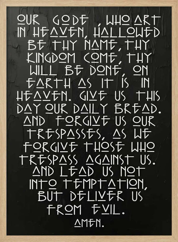 Spiritual Prayer Typography HUGO