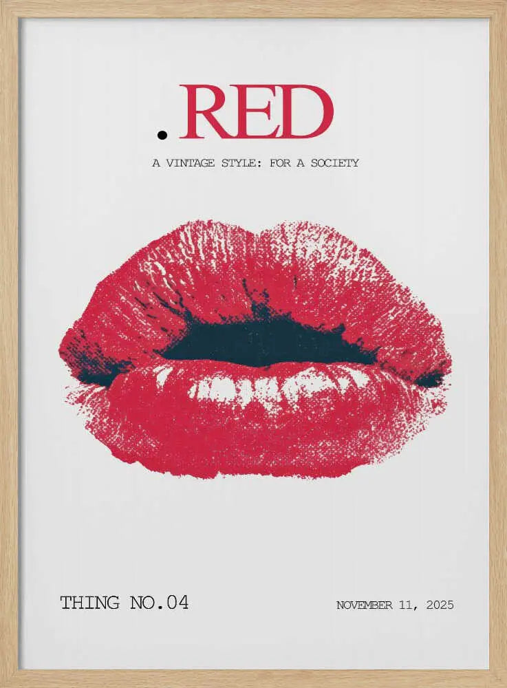 Vintage Red Lips Graphic