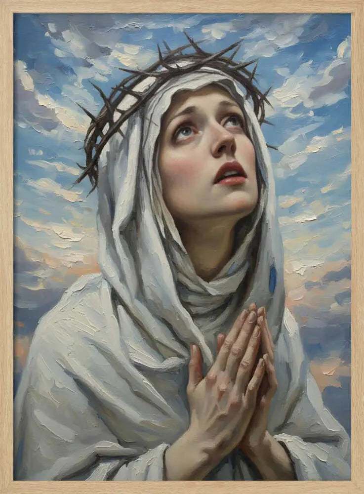 Praying Woman Crown Thorns HUGO