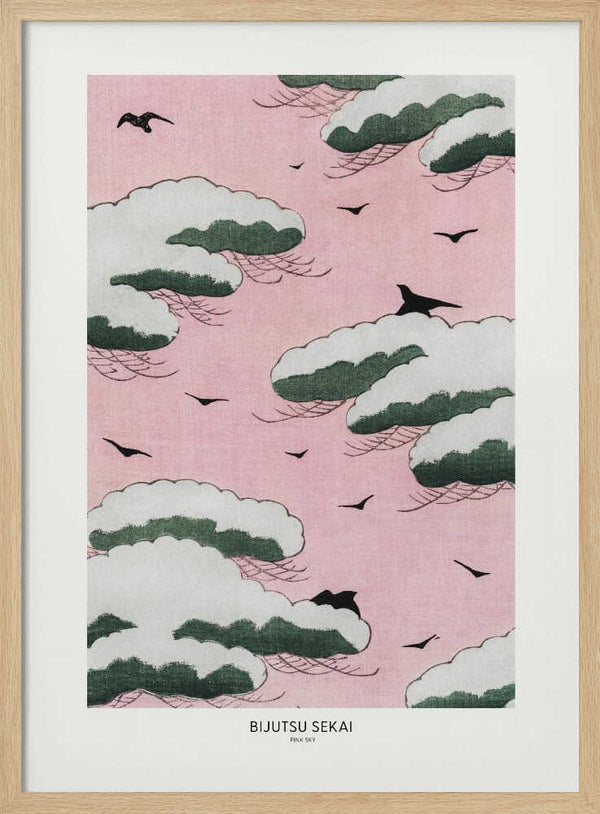 Pink Sky Art Print UK — Japanese Vibrant Wall Art — Living Room — Wall It All Prints