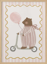 Whimsical Bear Scooter Ride