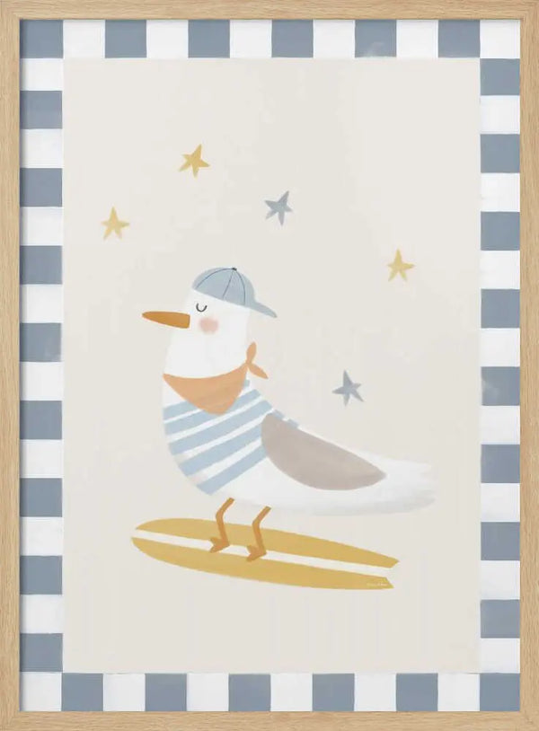 Happy Surfing Seagull Menina Lisboa