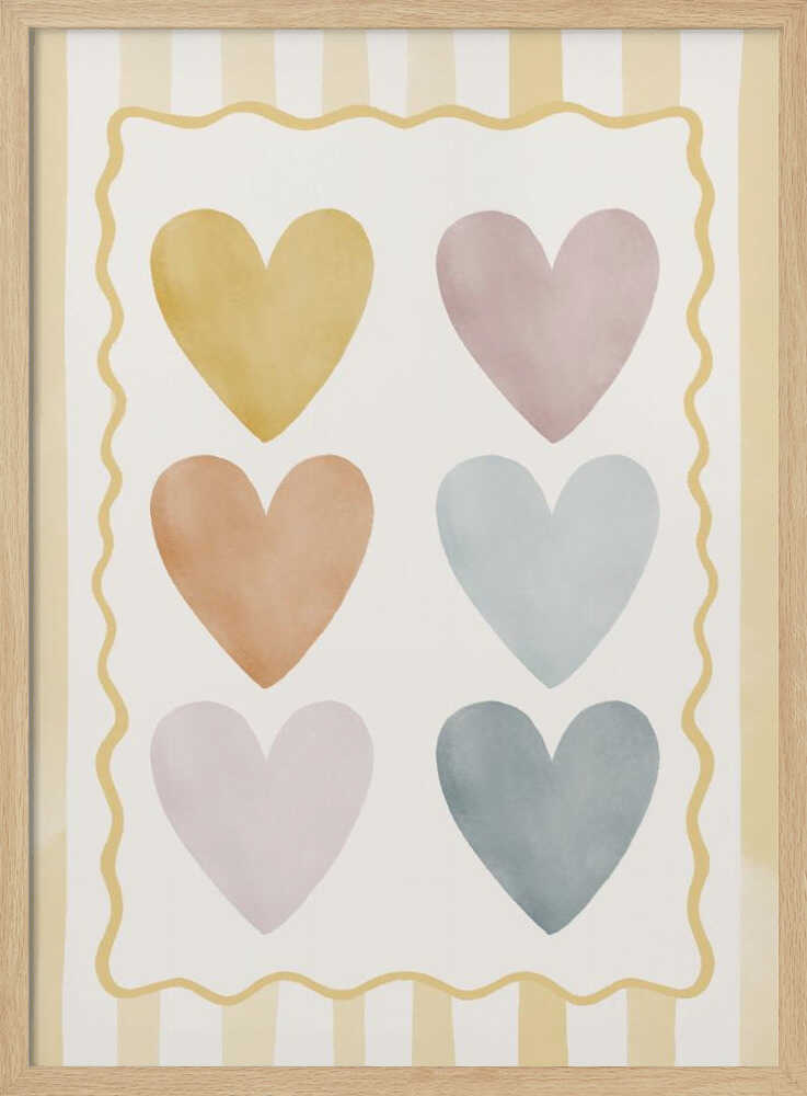Soft Pastel Hearts
