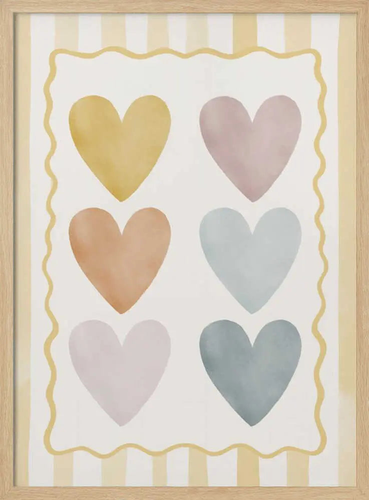 Soft Pastel Hearts Menina Lisboa
