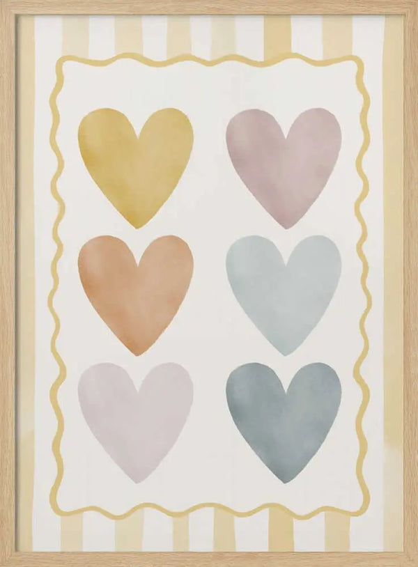 Soft Pastel Hearts Menina Lisboa
