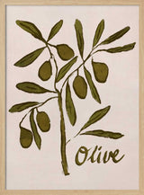 Olive Branch Minimalist Painting