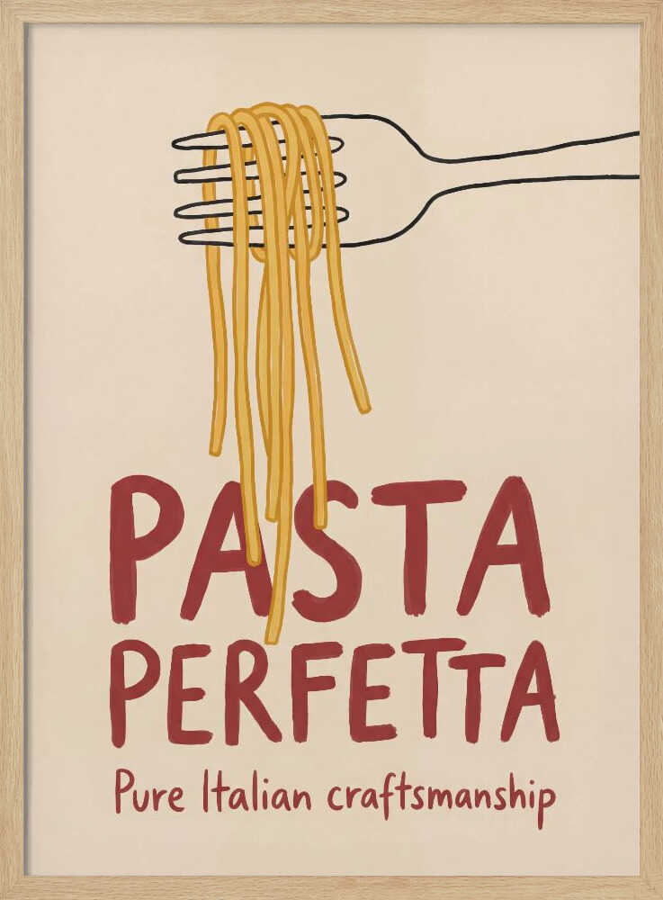 Perfect Italian Pasta Art Print UK — Food Vibrant Wall Art — Kitchen — Wall It All Prints