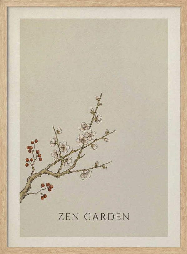 Zen Garden Blossoms Art Print UK — Botanical Vibrant Wall Art — Bathroom — Wall It All Prints