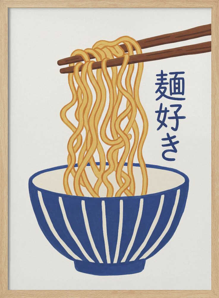 Delicious Ramen Bowl Art Print UK — Japanese Vibrant Wall Art — Kitchen — Wall It All Prints