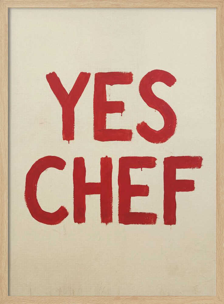 Bold Yes Chef Art Print UK — Abstract Vibrant Wall Art — Kitchen — Wall It All Prints