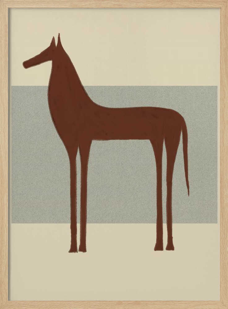 Minimalist Brown Horse