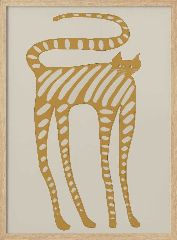 Whimsical Striped Cat