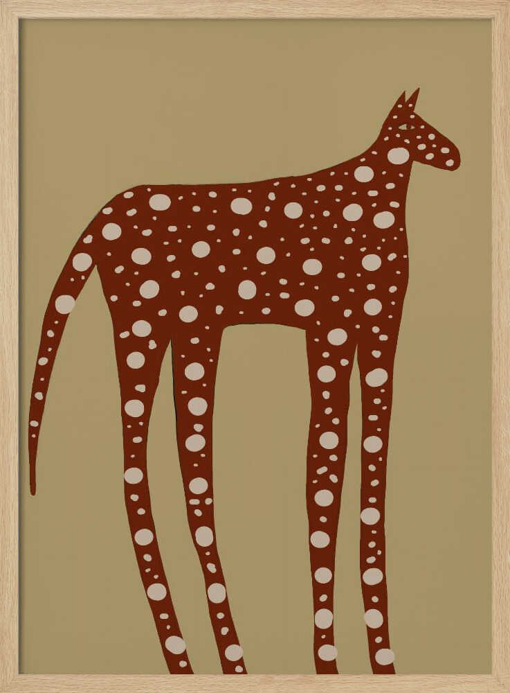 Spotted Earthy Creature Art Print UK — Abstract Minimal Wall Art — Office — Wall It All Prints