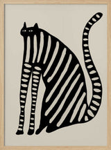 Striped Black Cat
