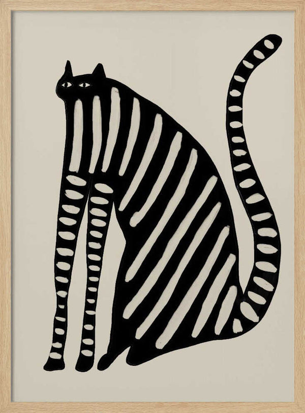 Striped Black Cat