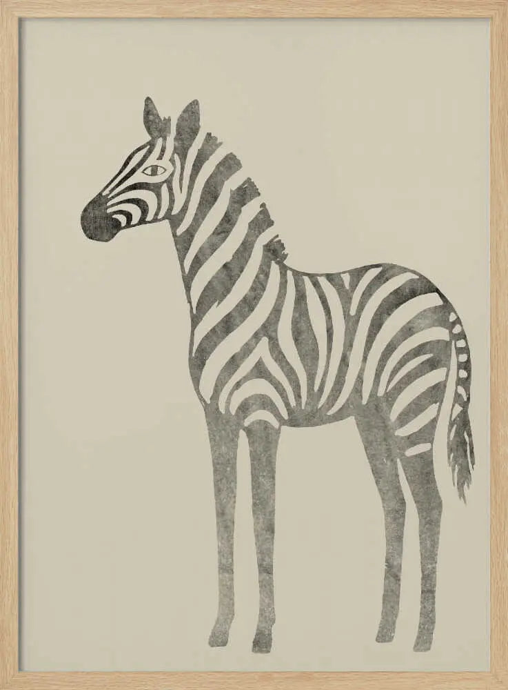 Serene Striped Zebra Art Print UK — Abstract Calm Wall Art — Bedroom — Wall It All Prints