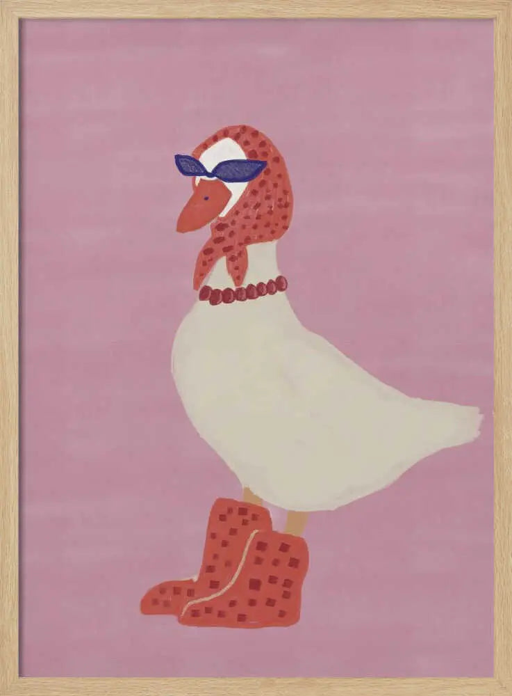 Chic Goose Fashion Art Print UK — Animal Minimal Wall Art — Living Room — Wall It All Prints