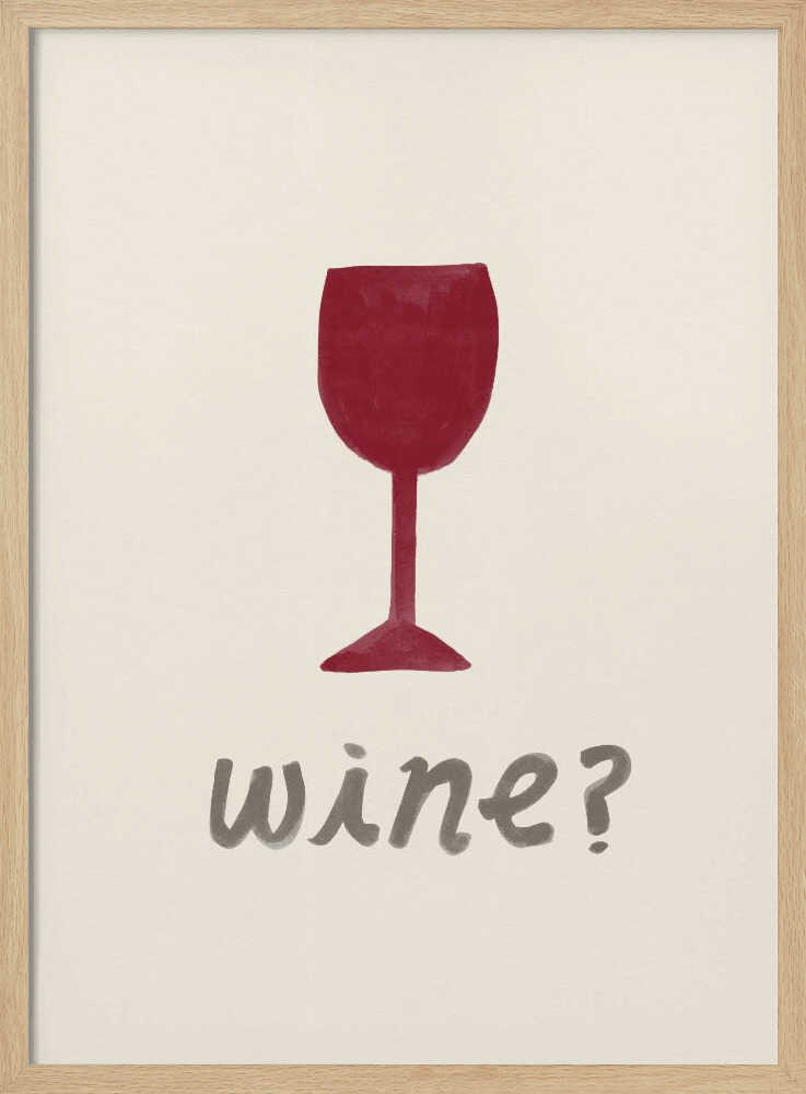 Wine Time? Art Print UK — Abstract Minimal Wall Art — Kitchen — Wall It All Prints